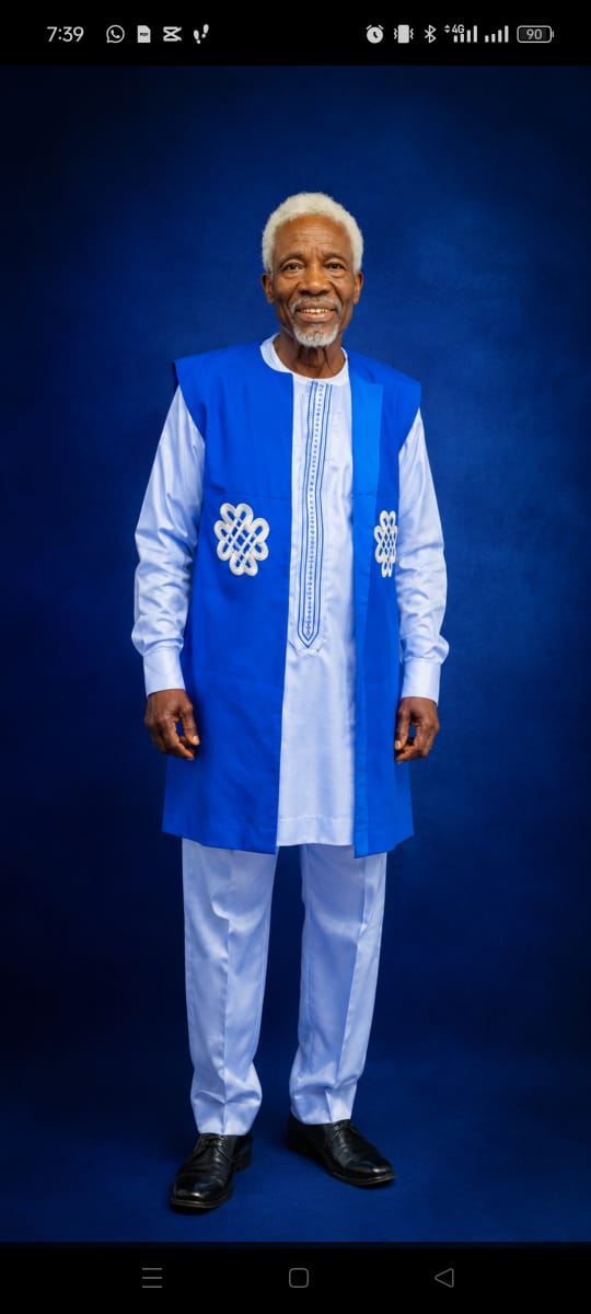 Pa Ndambi Paul Angemba in blue regalia