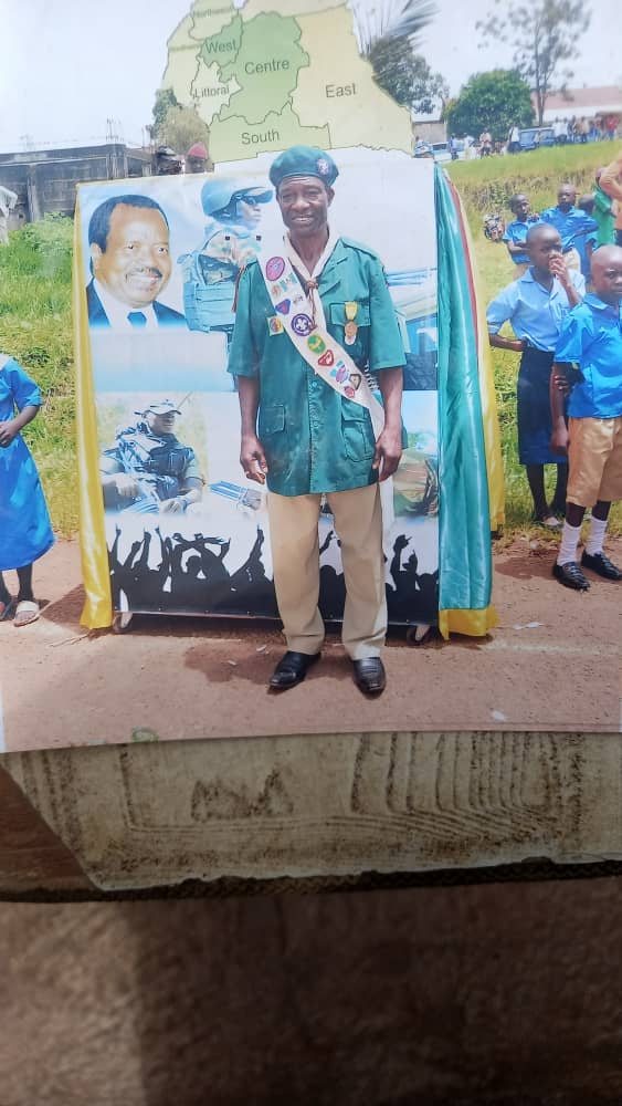 Pa Ndambi Paul Angemba in scout uniform
